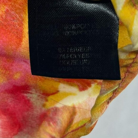 BB Dakota Maxi Dress Sz S Orange Floral Deep V-Neck Thin Strap A-Line High Waist - Picture 10 of 14